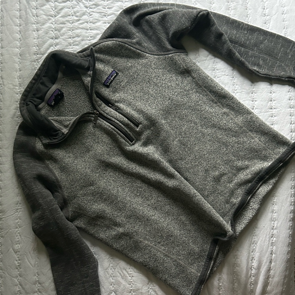 Patagonia Men's Zip-Up Gray Sweater